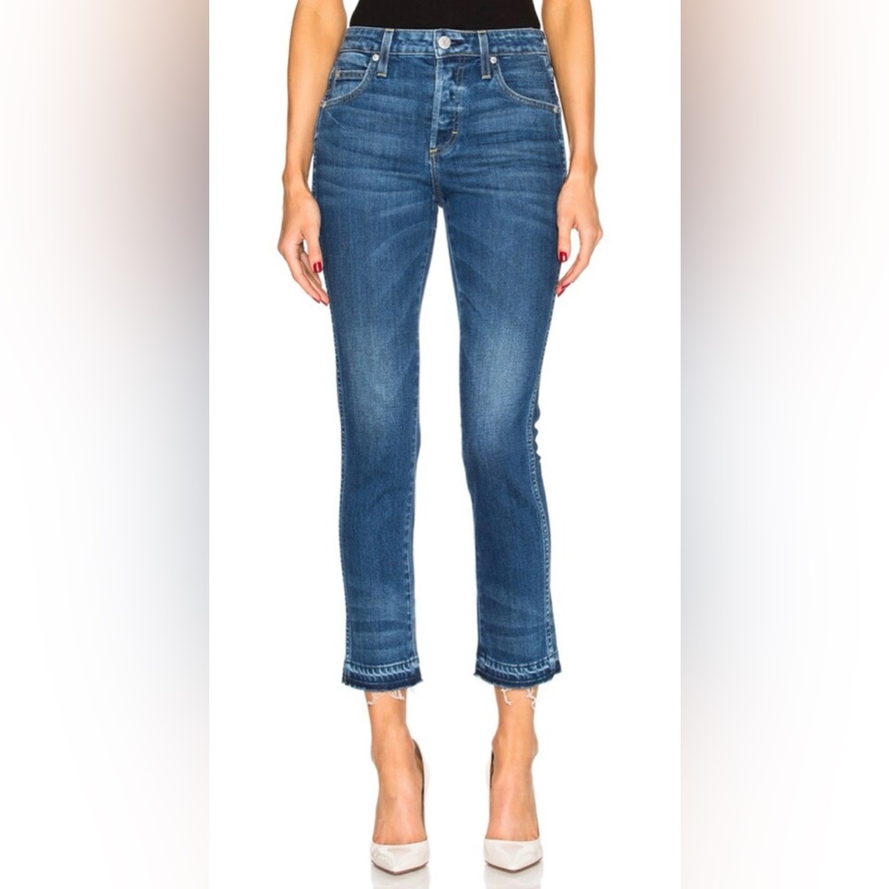 AMO Denim Babe True Blue Straight Leg Cropped Jeans sz 26